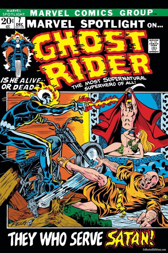 Marvel Spotlight #7 cover; pencils and inks, Mike Ploog; Ghost Rider