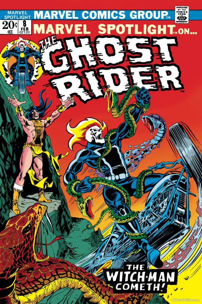 Marvel Spotlight #8 cover; pencils and inks, Mike Ploog; Ghost Rider
