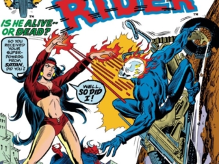 Marvel Spotlight #11 cover; pencils, Herb Trimpe; inks, Mike Esposito, Frank Giacoia; Ghost Rider/Witch-Woman