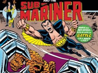 Marvel Two-In-One #2 cover; pencils and inks, John Romita Sr.; Thing/Namor/Sub-Mariner