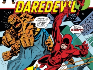 Marvel Two-In-One #3 cover; pencils, Gil Kane; inks, Frank Giacoia, Thing/Daredevil/Black Widow