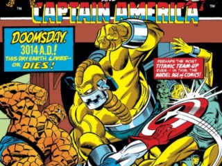 Marvel Two-In-One #4 cover; pencils, Gil Kane; inks, Joe Sinnott, Thing/Captain America