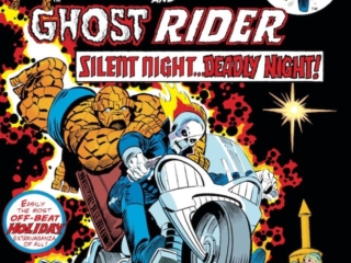 Marvel Two-In-One #8 cover; pencils, Gil Kane; inks, Joe Sinnott; Ghost Rider/Thing