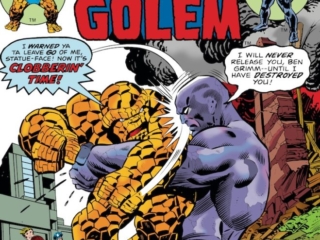 Marvel Two-In-One #11 cover; pencils, Gil Kane; inks, Joe Sinnott Marvel Two-In-One #11 cover; pencils, Gil Kane; Thing/Golem