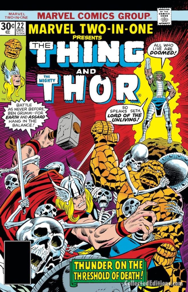 Marvel Two-In-One #22 cover; pencils, Ron Wilson; Thing/Thor