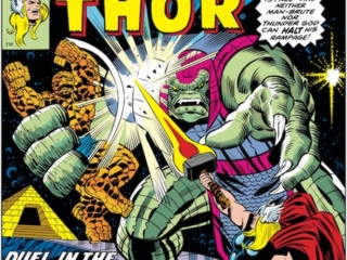 Marvel Two-In-One #23 cover; pencils, Ron Wilson; Thing/Thor