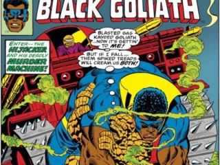 Marvel Two-In-One #24 cover; pencils, Ron Wilson; Thing/Black Goliath/Bill Foster/Giant-Man