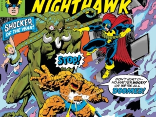 Marvel Two-In-One #34 cover; pencils, John Buscema; Thing/Nighthawk