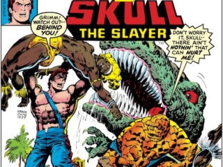 Marvel Two-In-One #35 cover; pencils and inks, Ernie Chan; Thing/Skull the Slayer