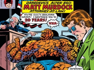 Marvel Two-In-One #37 cover; pencils, Ron Wilson; inks, Joe Sinnott; Matt Murdock/Daredevil