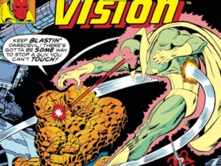 Marvel Two-In-One #39 cover; pencils, Ron Wilson; Thing/The Vision