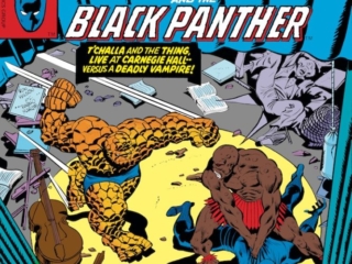 Marvel Two-In-One #40 cover; pencils, Ron Wilson; inks, Joe Sinnott; Thing/Black Panther