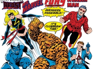 Marvel Two-In-One/Thing, Beast, Ms. Marvel, Wonder Man, Nick Fury #51 cover; pencils, George P&eacute;rez; inks, Joe Sinnott