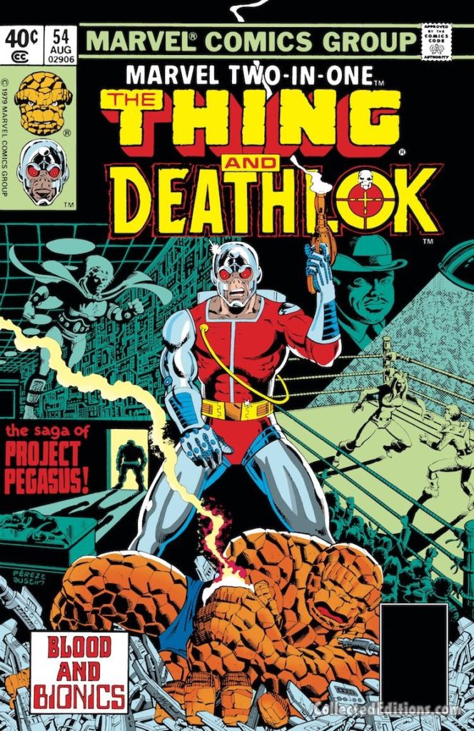 Marvel Two-In-One/Thing and Deathlok #54 cover; pencils, George Pérez; inks, Terry Austin