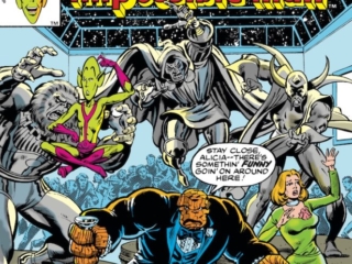 Marvel Two-In-One/Thing and Impossible Man #60 cover; pencils, Bob Budiansky; inks, Joe Rubinstein