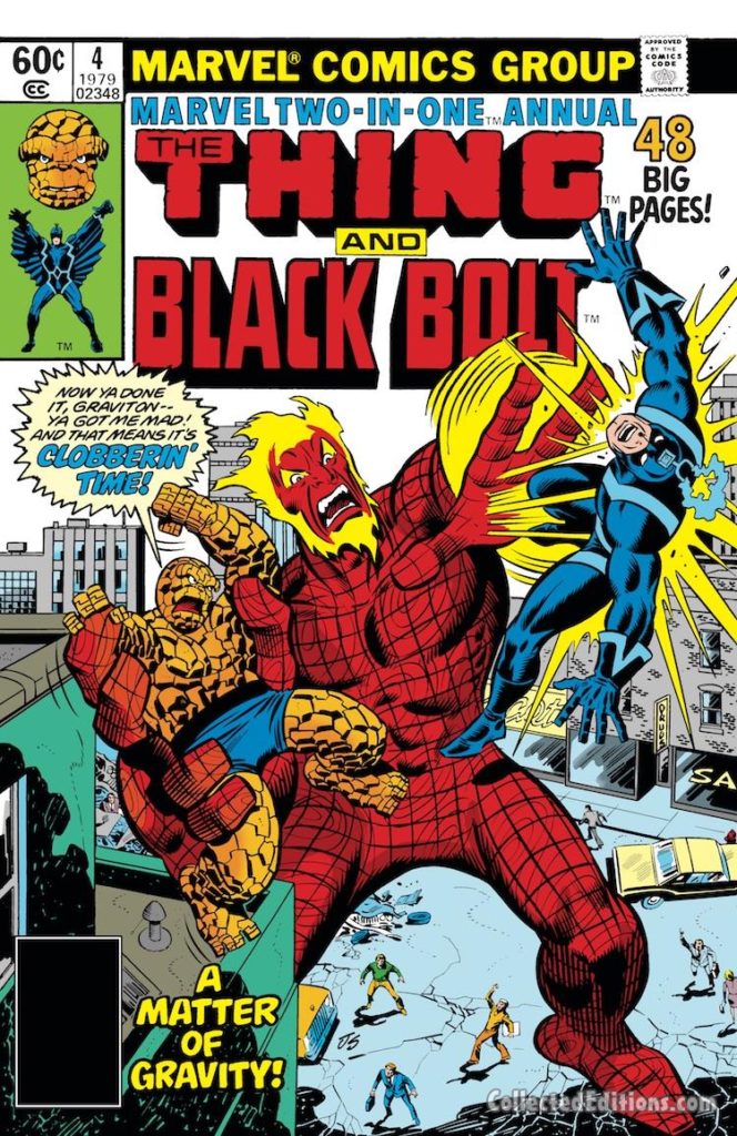 Marvel Two-In-One Annual/Thing, Black Bolt, Inhumans #4 cover; pencils and inks, Joe Sinnott