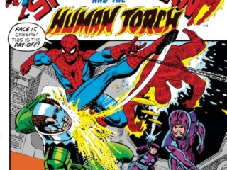 Marvel Team-Up #2 cover; pencils, Gil Kane; Spider-Man/Human Torch/Wizard/Sandman