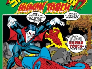 Marvel Team-Up #3 cover; pencils, Gil Kane; Morbius/Spider-Man/Human Torch