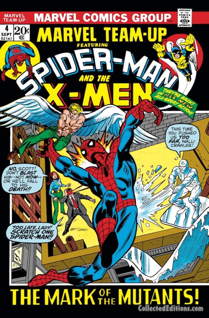 Marvel Team-Up #4 cover; pencils, Gil Kane; Spider-Man/X-Men