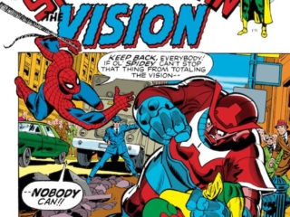 Marvel Team-Up #5 cover; pencils, Gil Kane; Spider-Man/The Vision