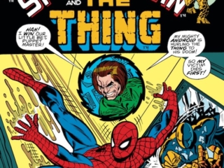 Marvel Team-Up #6 cover; pencils, Gil Kane; Spider-Man/The Thing/Mad Thinker