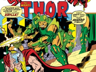 Marvel Team-Up #7 cover; pencils, Gil Kane; Spider-Man/Thor/Kryllk