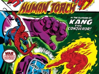 Marvel Team-Up #10 cover; pencils, John Romita Sr.; inks, Mike Esposito; Spider-Man/Human Torch/Kang