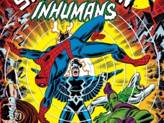 Marvel Team-Up #11 cover; pencils and inks, John Romita Sr.; Spider-Man/Black Bolt/The Inhumans