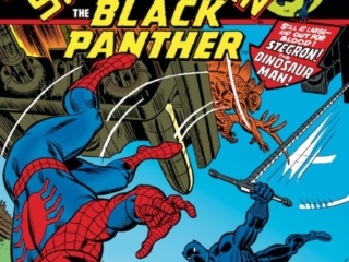 Marvel Team-Up #20 cover; pencils, Gil Kane; Spider-Man/Black Panther/Stegron