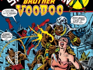 Marvel Team-Up #24 cover; pencils, Gil Kane; inks, John Romita Sr.; Spider-Man/Brother Voodoo