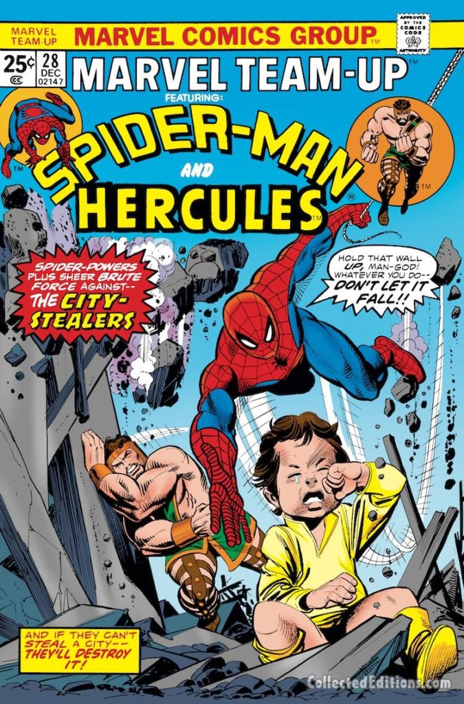 Marvel Team-Up #28 cover; pencils, Gil Kane; Spider-Man/Hercules