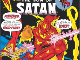 Marvel Team-Up #32 cover; pencils, Gil Kane; inks, Frank Giacoia Marvel Team-Up #32 cover; pencils, Gil Kane; Human Torch/Son of Satan/Daimon Hellstrom