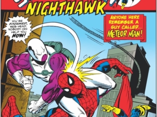 Marvel Team-Up #33 cover; pencils, Gil Kane; inks, Frank Giacoia Marvel Team-Up #33 cover; pencils, Gil Kane; Spider-Man/Nighthawk