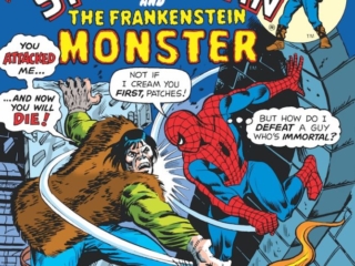 Marvel Team-Up #36 cover; pencils, Ron Wilson; inks, Mike Esposito Marvel Team-Up #36 cover; pencils, Ron Wilson; Spider-Man/Frankenstein Monster