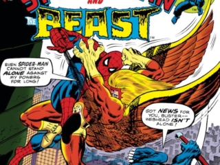 Marvel Team-Up #38 cover; pencils, Ron Wilson; inks, Mike Esposito Marvel Team-Up #38 cover; pencils, Ron Wilson; inks, Mike Esposito/Spider-Man/Beast/Griffin