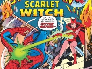 Marvel Team-Up #41 cover; pencils, Gil Kane; inks, Dan Adkins Marvel Team-Up #41 cover; pencils, Gil Kane; Spider-Man/Scarlet Witch