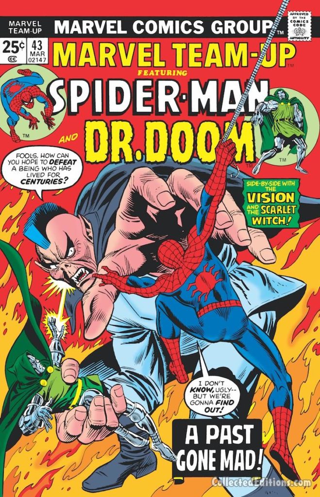 Marvel Team-Up #43 cover; pencils, Gil Kane; Spider-Man/Doctor Doom