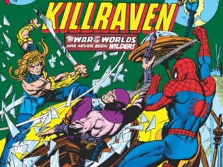 Marvel Team-Up #45 cover; pencils and inks, Dan Adkins Marvel Team-Up #45 cover; pencils and inks, Dan Adkins, Spider-Man/Killraven