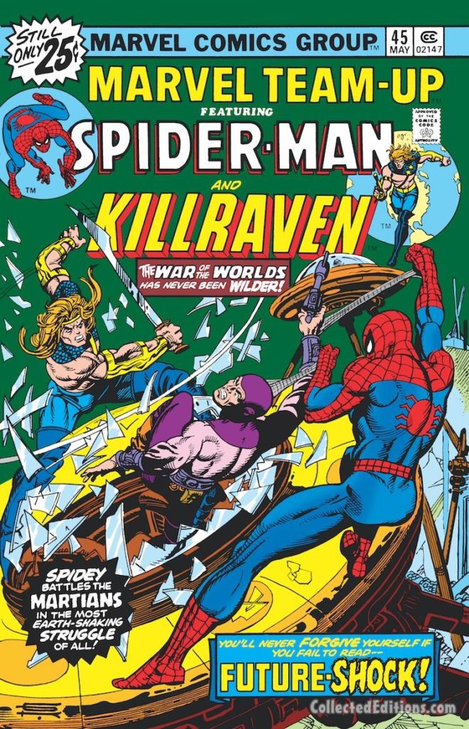 Marvel Team-Up #45 cover; pencils and inks, Dan Adkins, Spider-Man/Killraven