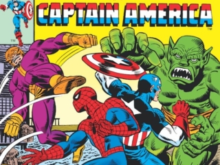 Marvel Team-Up #52 cover; pencils, Al Milgrom; inks, Frank Giacoia Marvel Team-Up #52 cover; pencils, Al Milgrom; Spider-Man/Captain America/Batroc