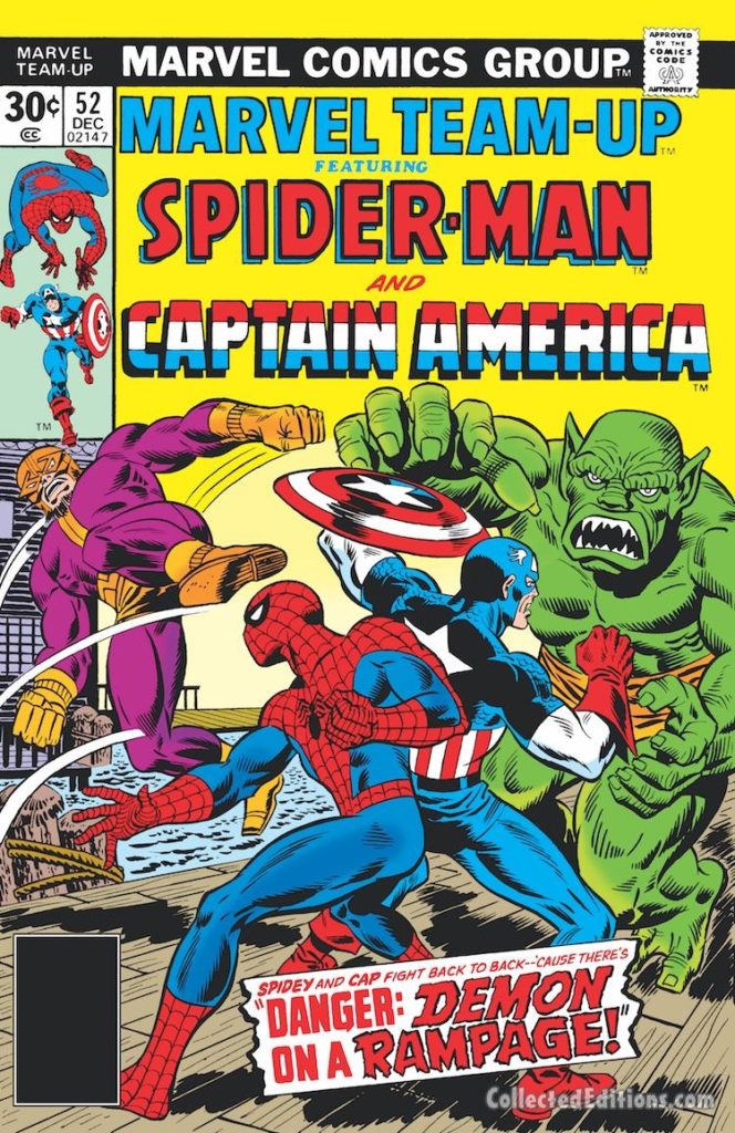 Marvel Team-Up #52 cover; pencils, Al Milgrom; Spider-Man/Captain America/Batroc