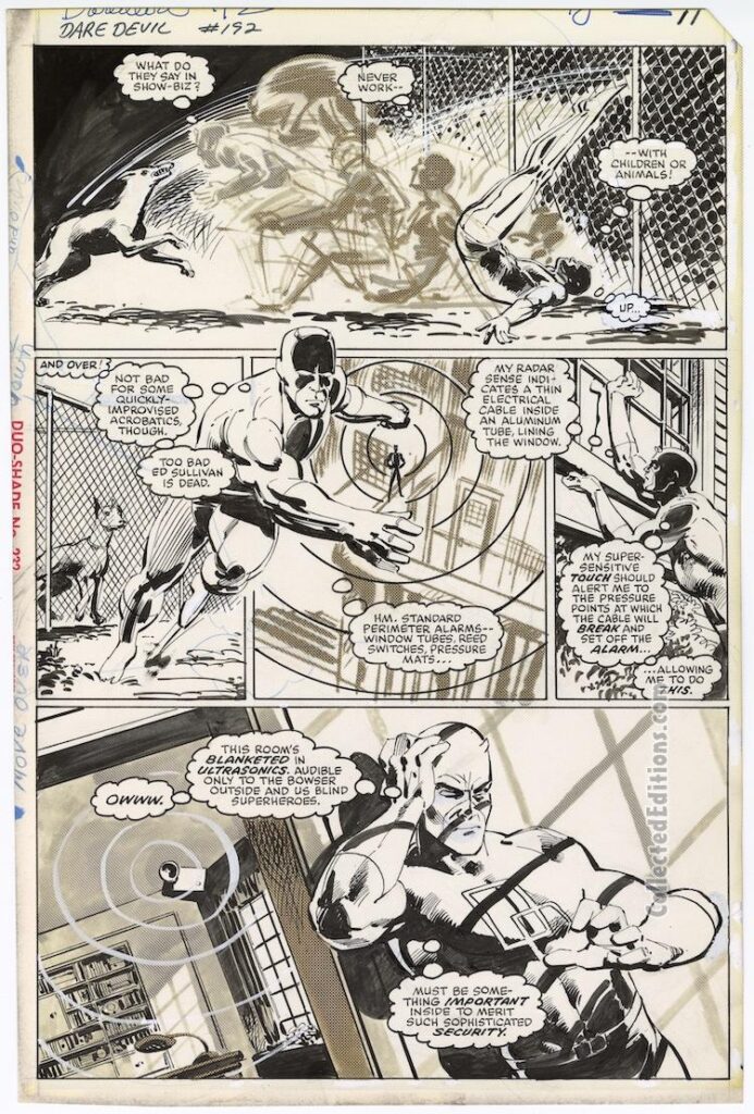 Daredevil #192, pg. 11, original art by Klaus Janson