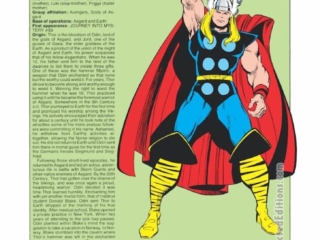 Official Handbook of the Marvel Universe (1983) #11, pg. 13. Thor entry, art by Walter Simonson