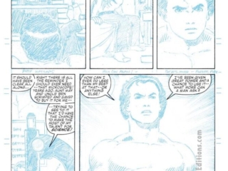 Official Marvel Comics Try-Out Book #1, pg. 13; pencils, John Romita Jr.; Peter Parker, blue line pencils, Mark Bagley winner