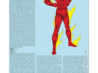 The Official Handbook of the Marvel Universe #5, pg. 14, Human Torch entry; OHOTMU