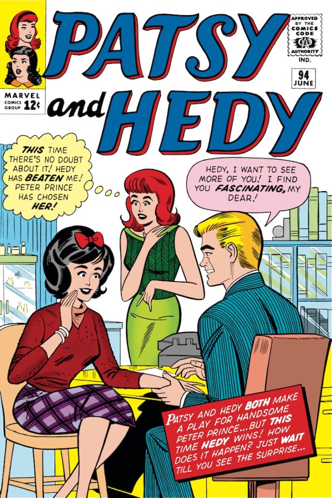Patsy and Hedy #94 cover; pencils, Stan Goldberg; inks, Sol Brodsky; Peter Prince, Patsy Walker