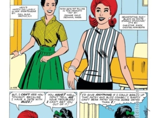 Patsy Walker #109. &ldquo;Patsy&rsquo;s Troublesome Twin&rdquo;, pg. 1; pencils and inks, Al Hartley; Gail Buga, Bronx, NY; Jeanne Child, Dedham, MA; Christine Zinck, Chester, Nova Scotia, Canada; Deborah Tatum, Chattanooga, TN, Hedy Wolfe