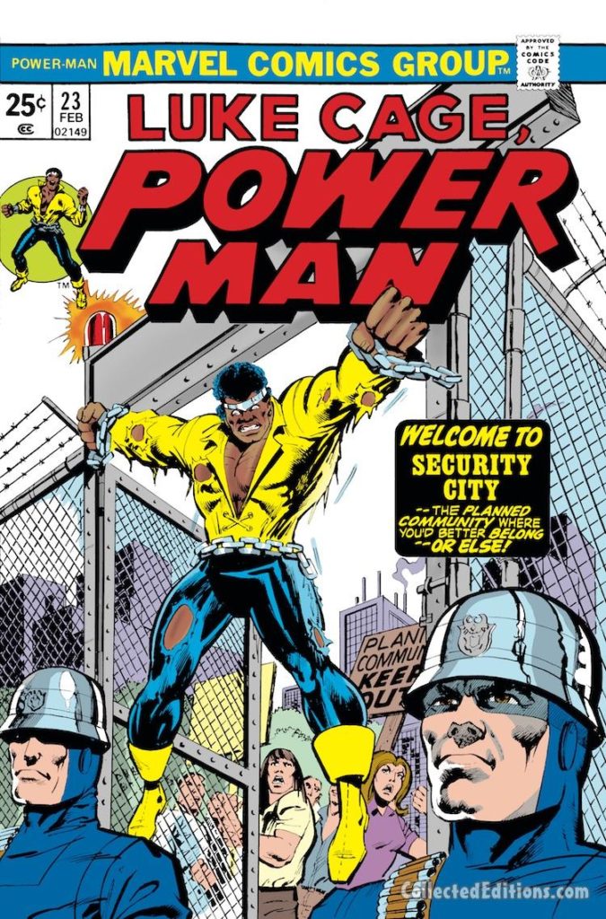Power Man #23 cover; pencils, Ron Wilson; inks, Klaus Janson