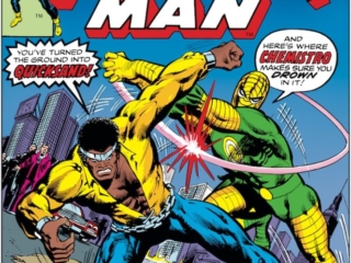 Power Man #36 cover; pencils, Ron Wilson; inks, Klaus Janson; Chemistro Luke Cage