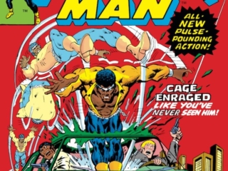 Power Man #37 cover; pencils, Ron Wilson; Luke Cage